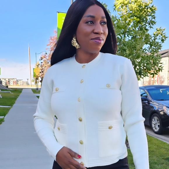 NWT Structured Button Detail Cardigan - Picture 1 of 3